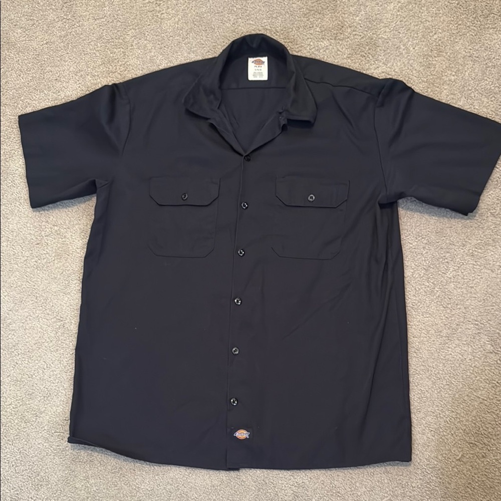 Dickies Black Flex Work Shirt Short Sleeve with Kataklysm Patch